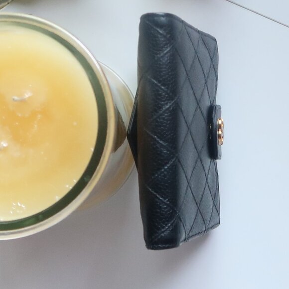 Chanel Black Caviar Leather Quilted Coin & Card Holder Wallet Luxury Designer - Picture 12 of 14